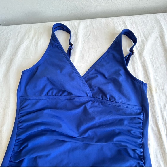 Chaps Royal Blue Tankini Swim Top - Picture 3 of 8